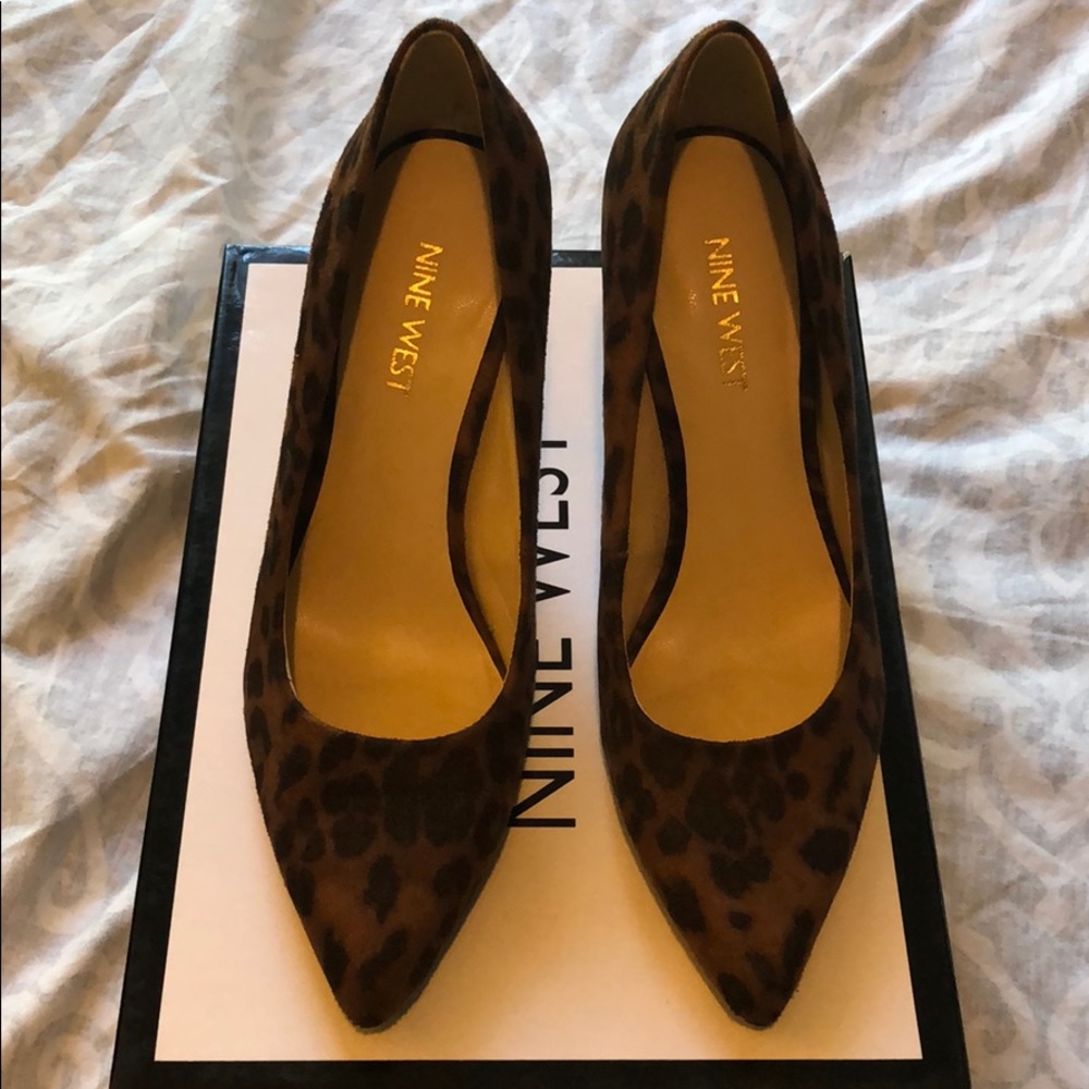 Nine West leopard print heel